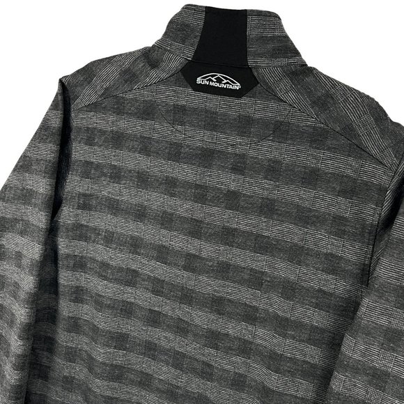 Sun Mountain Thermal Wear Men's M 1/4 Zip Mock Neck Golf Pullover Charcoal Gray - Picture 6 of 11